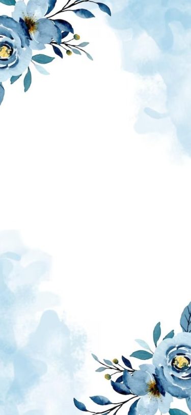 Wedding invitation blue flower bouquet watercolor smoke background 1 _ Premium Photo